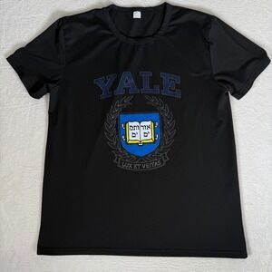 Yale University T Shirt Mens Medium M Black Performance Shield Ivy League